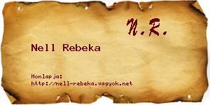 Nell Rebeka névjegykártya